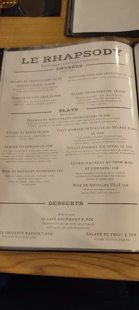 Menu_Le Rhapsody_Côte-Saint-André_image_4