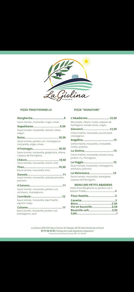 La Giolina Abadia restaurant in Saint-André-de-la-Roche