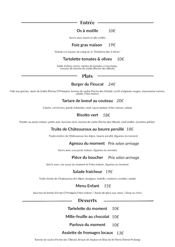 Le Floucat Restaurant_Saint-Chaffrey_menu_image_1