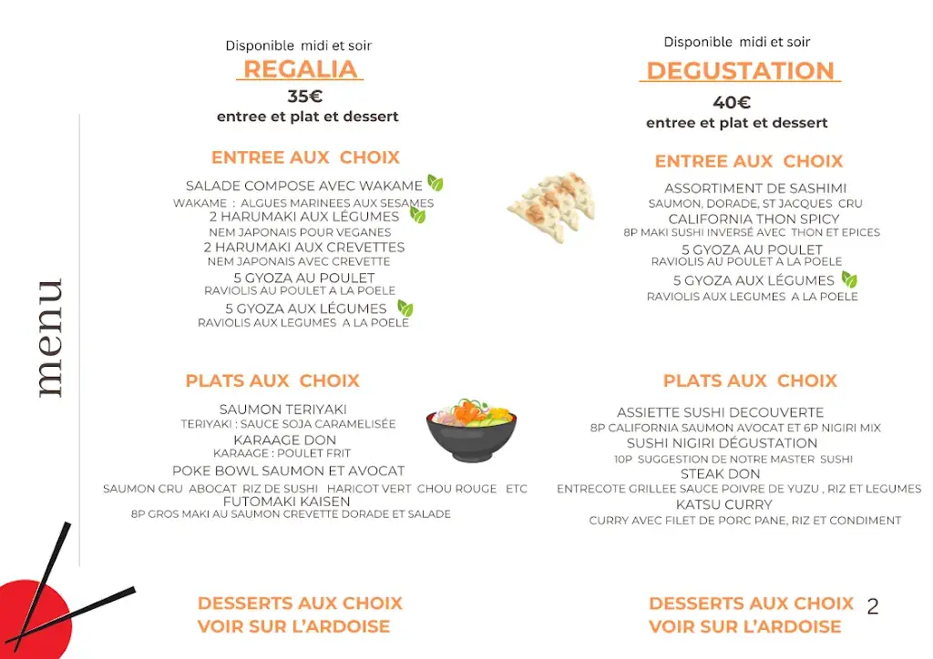 Menu_Regalia Japon restaurant & traiteur_Saint-Didier_image_1