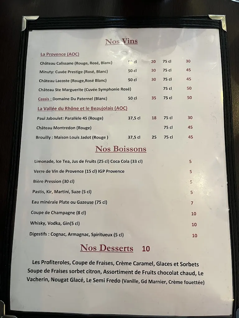 Menu_L'Entrecôte du Huitième_Marseille_image_1