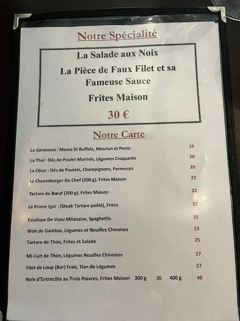 Menu_L'Entrecôte du Huitième_Marseille_image_2