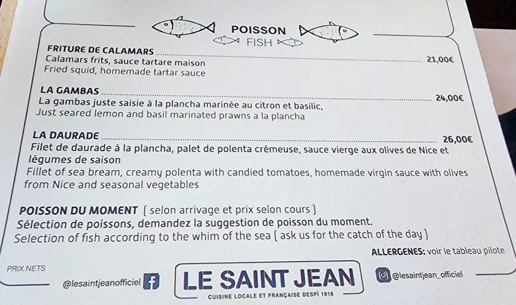 Menu_Restaurant Le Saint Jean_Saint-Jean-Cap-Ferrat_image_1
