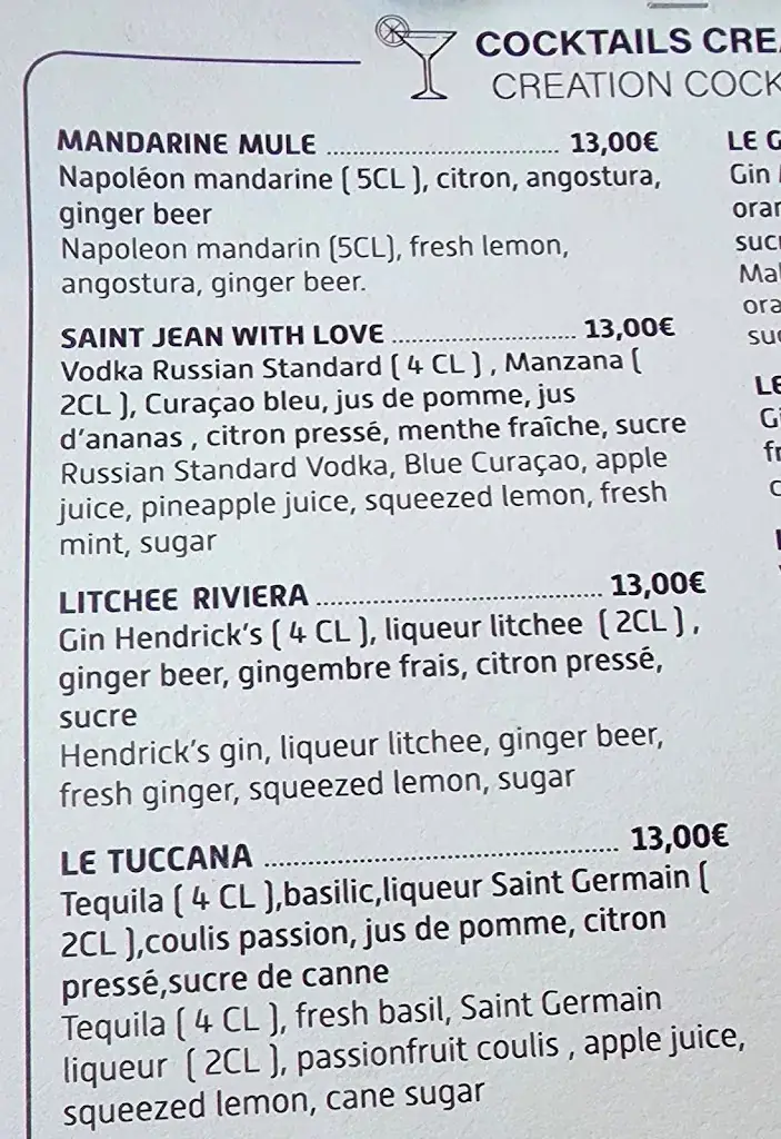 Menu_Restaurant Le Saint Jean_Saint-Jean-Cap-Ferrat_image_2