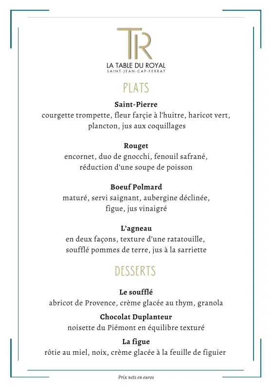 Menü_La Table du Royal_Saint-Jean-Cap-Ferrat_Bild_1