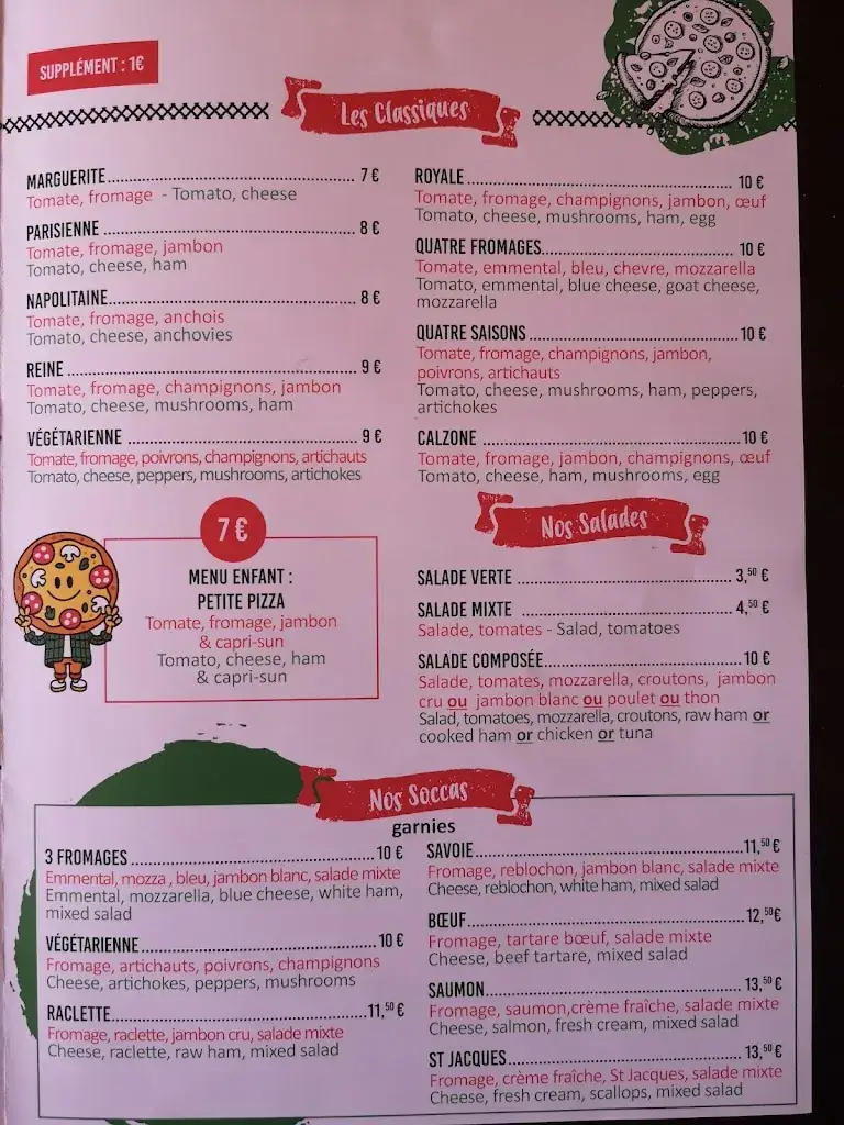 Menü_Snack Pizza L'Escale_Saint-Étienne-de-Tinée_Bild_1