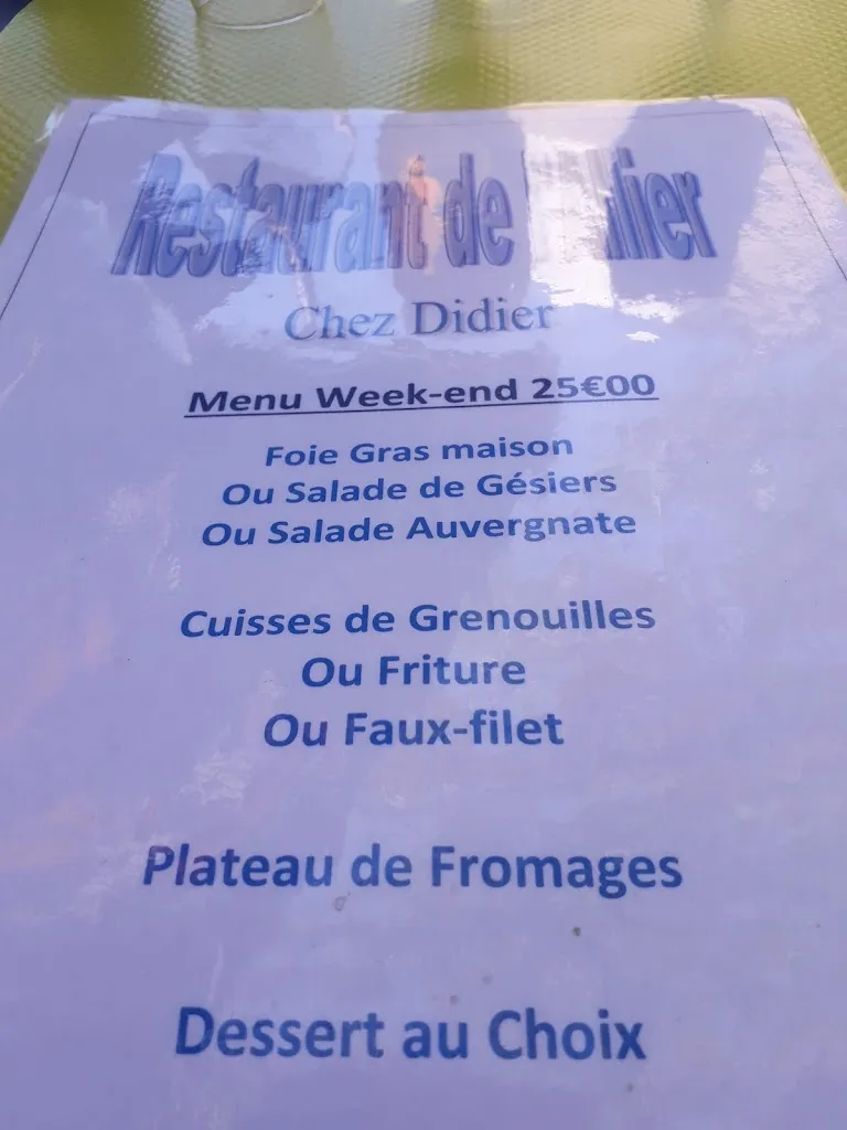 Menu_Restaurant de l'Allier Chez Didier_Pont-du-Château_image_2