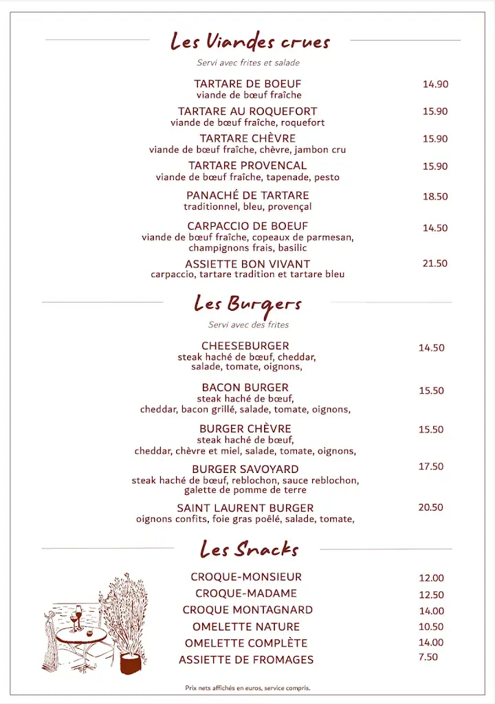 Menu_Le Saint-Laurent Café_Saint-Laurent-du-Var_image_2