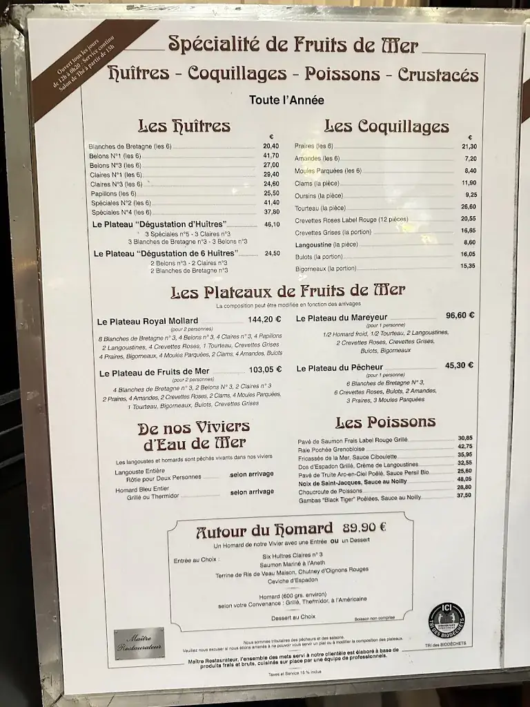 Menu_Brasserie Mollard_Paris_image_1