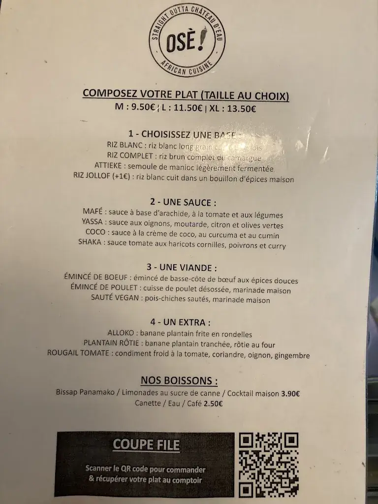 Menu_Osè African Cuisine | Saint Lazare_Paris_image_4