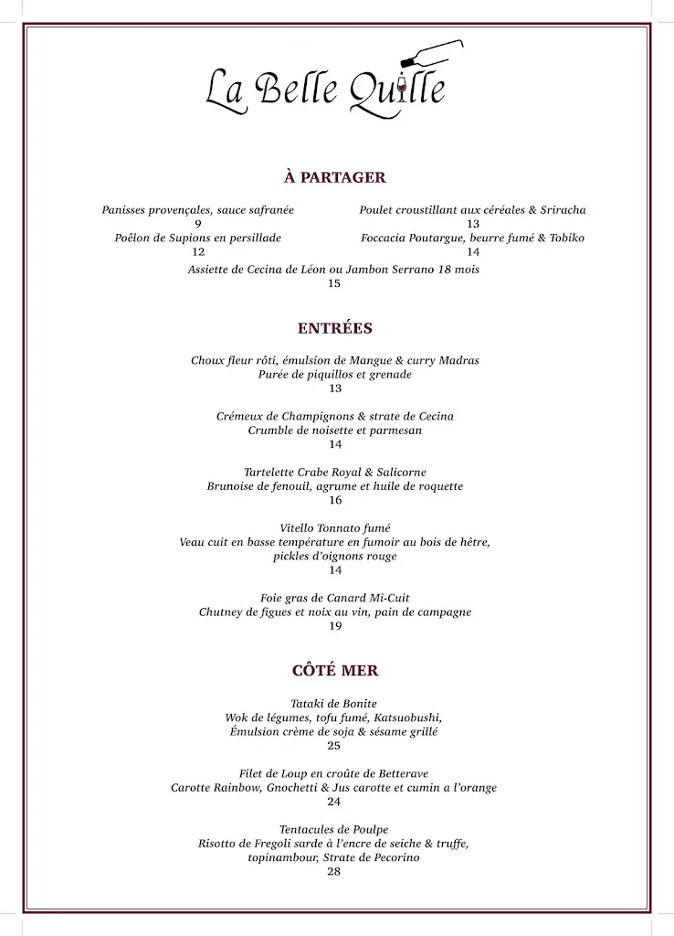 Menu_La Belle Quille_Paris_immagine_2