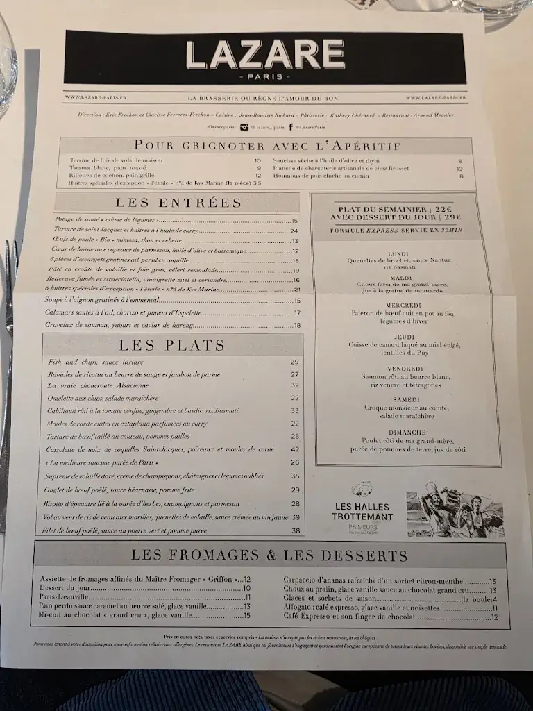Menu_Brasserie Lazare Paris_Paris_image_3