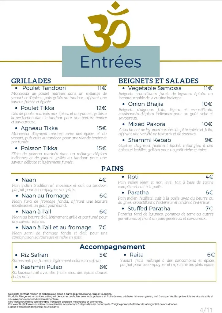 Menu_LE SHIVA_Saint-Louis_immagine_2