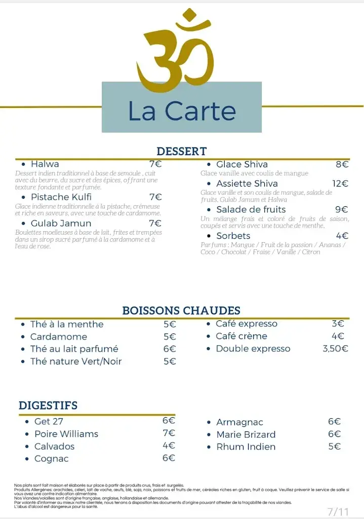 Menu_LE SHIVA_Saint-Louis_immagine_3