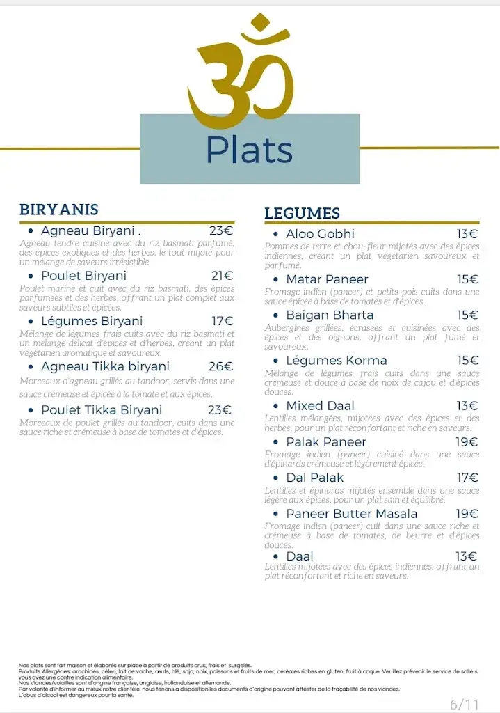 Menu_LE SHIVA_Saint-Louis_immagine_4
