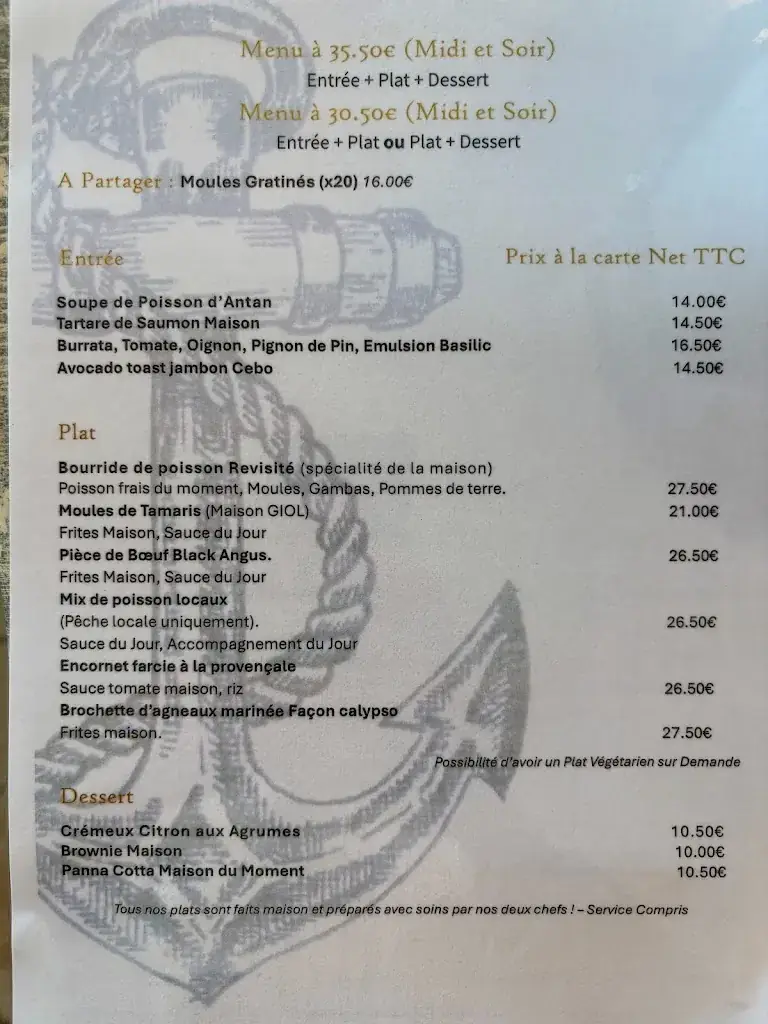Menu_Restaurant Le Calypso_Saint-Mandrier-sur-Mer_immagine_4