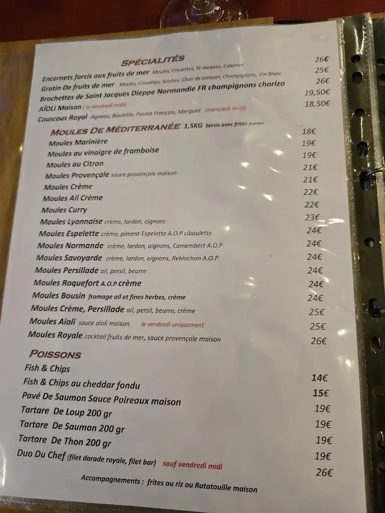 Menu_Bistrot Du Port SAINT MANDRIER_Saint-Mandrier-sur-Mer_immagine_4