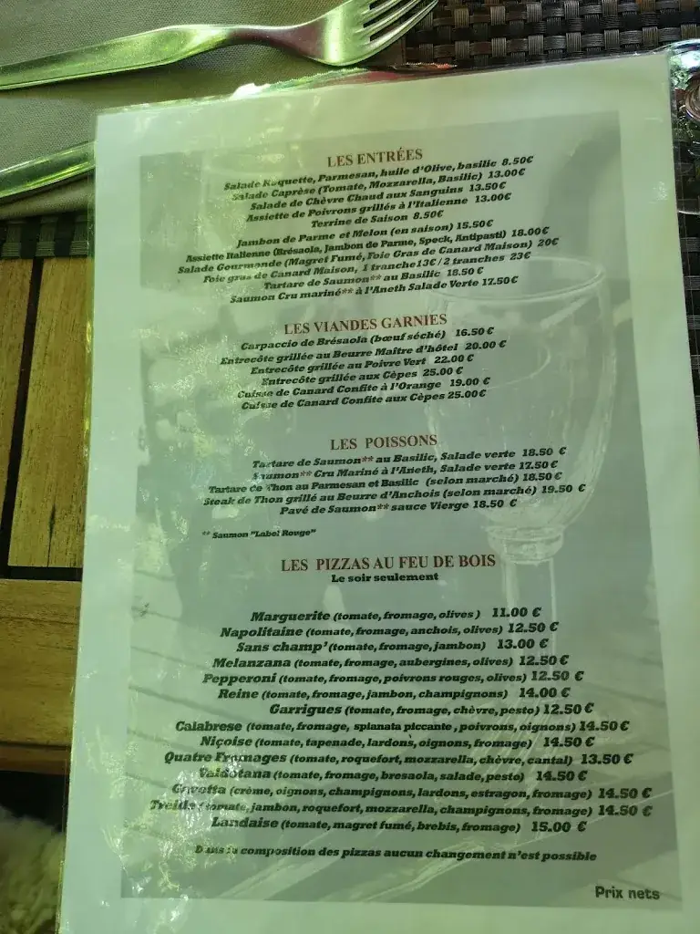 Menu_Restaurant La Treille_Saint-Martin-Vésubie_image_4