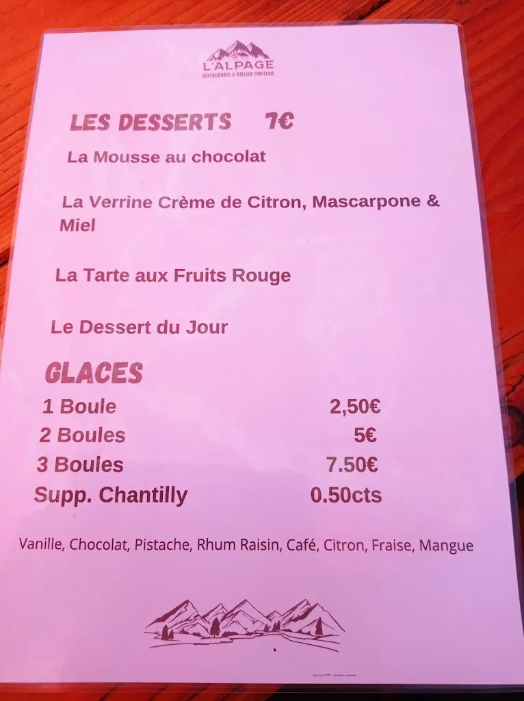 Menu_Restaurant L'alpage_Saint-Martin-Vésubie_image_3