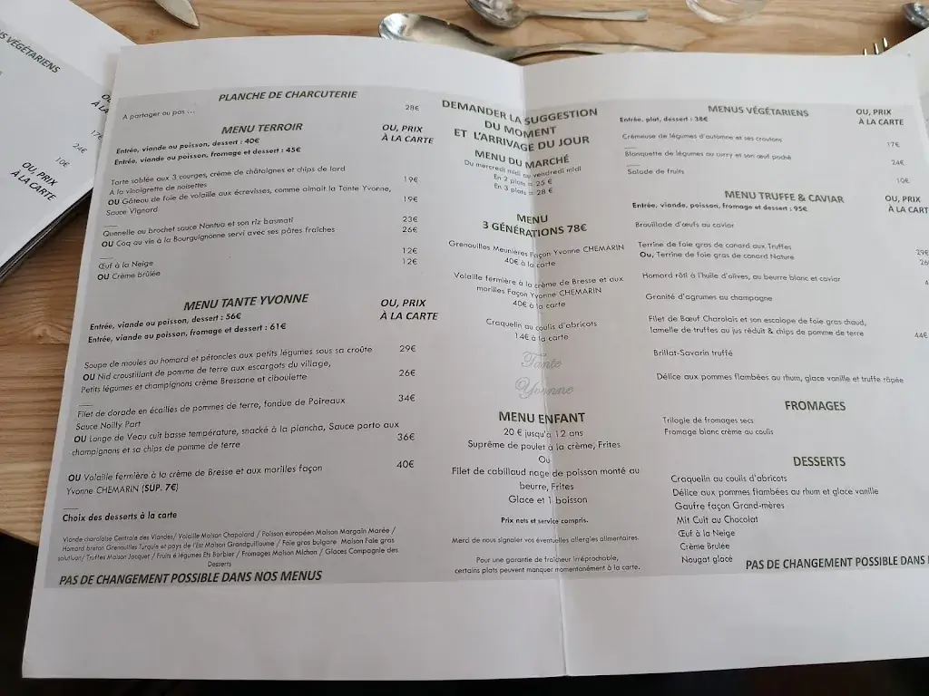 Menu_Logis Hôtel Tante Yvonne_Quincieux_image_3
