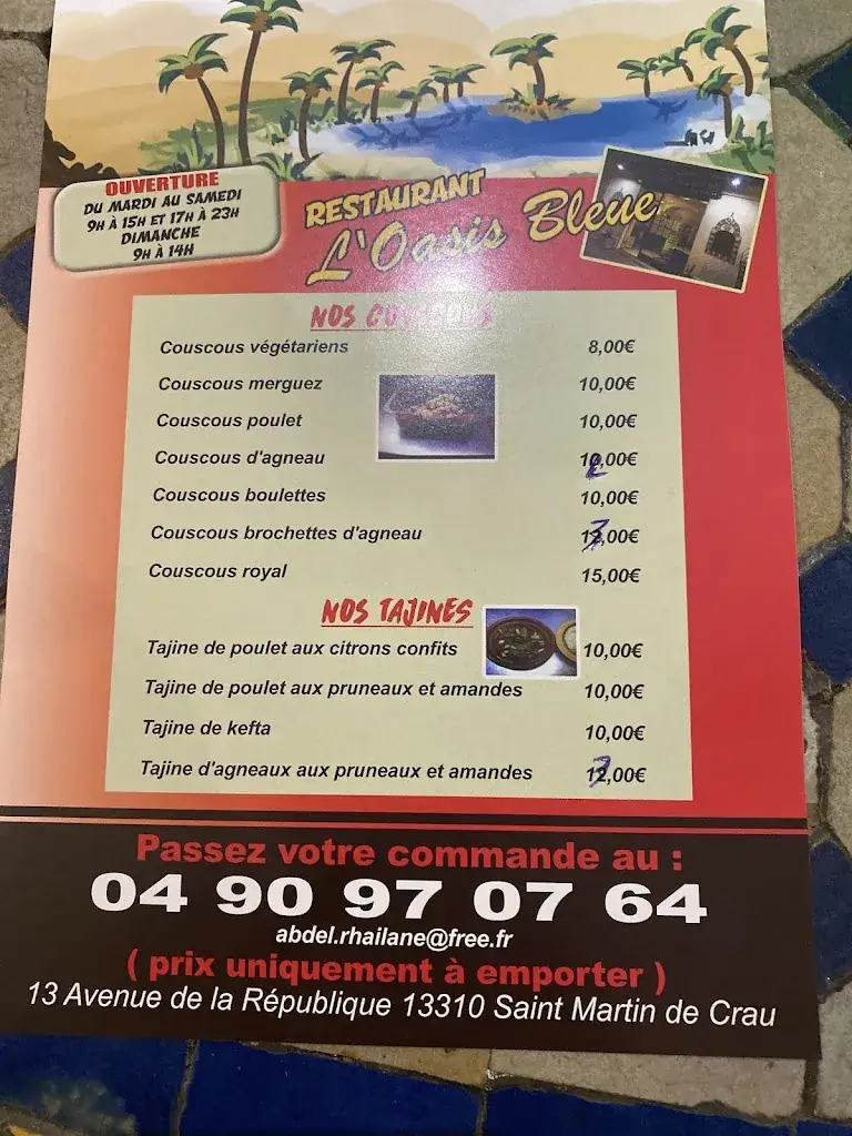 Menu_L'oasis Bleue_Saint-Martin-de-Crau_immagine_1