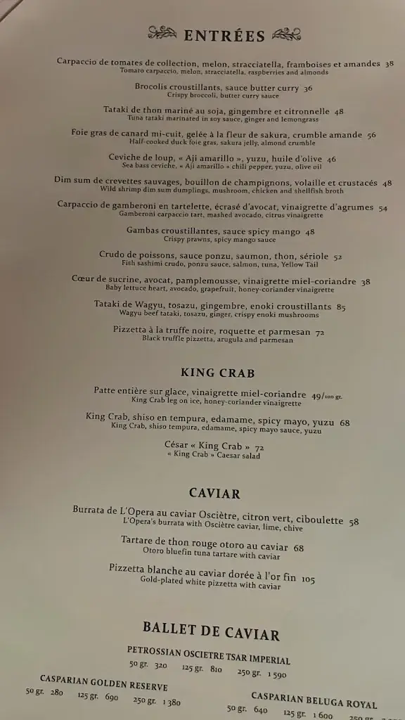 Menu_L'Opéra - Saint-Tropez_Saint-Tropez_immagine_2