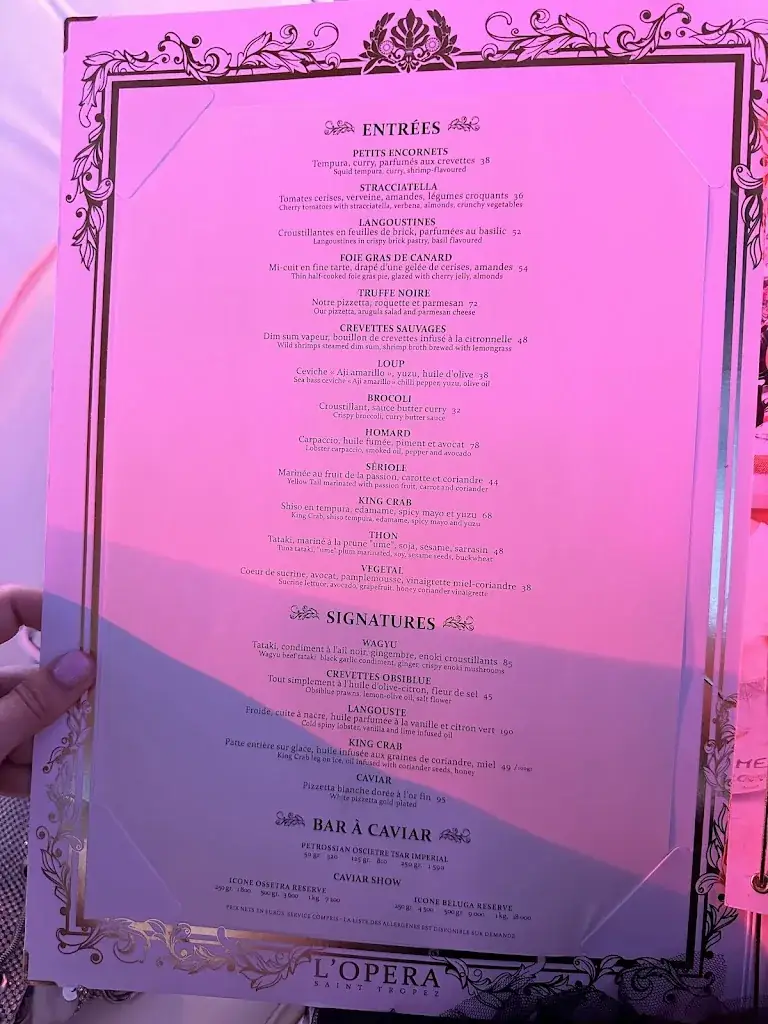 Menu_L'Opéra - Saint-Tropez_Saint-Tropez_immagine_4