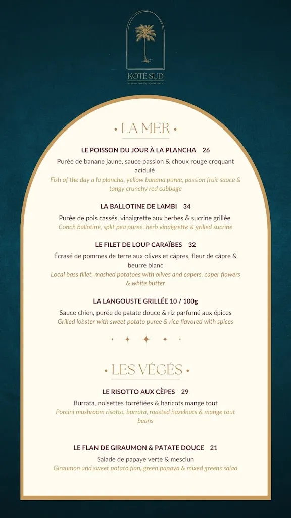 Menu_Koté Sud_Guadeloupe_image_1