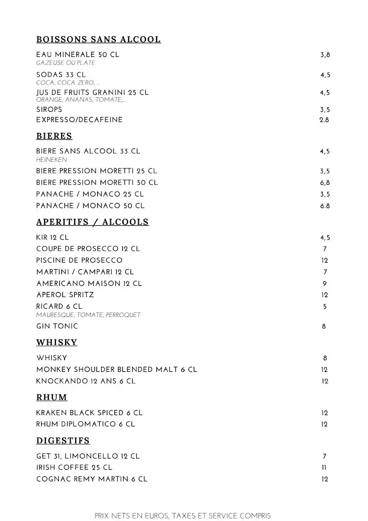 Menu_Le Pitalugue, restaurant de spécialités de la mer_Saint-Raphaël_image_2