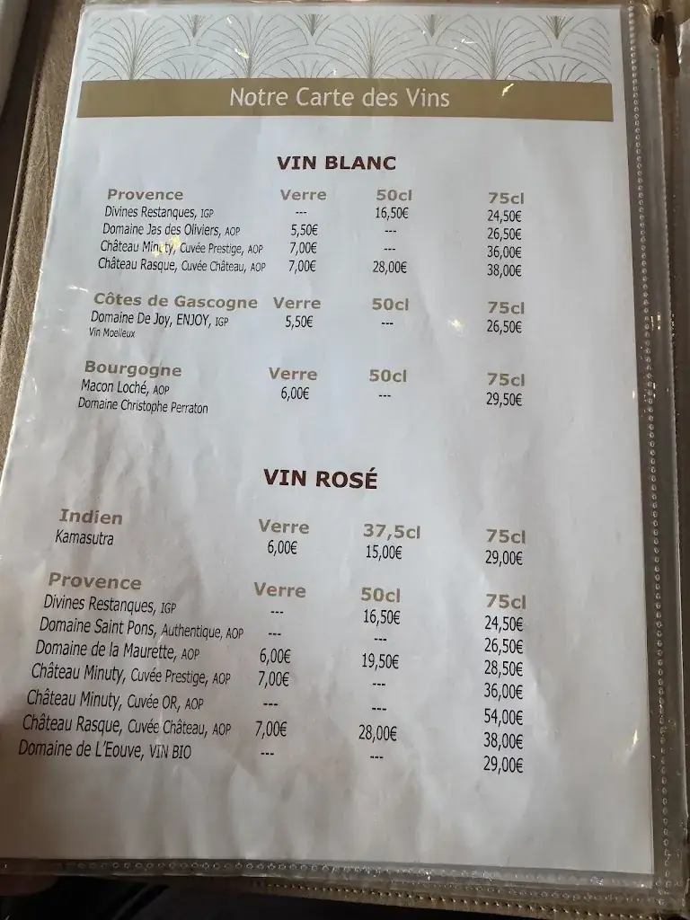 Menu_Le Kashmir_Saint-Raphaël_immagine_1