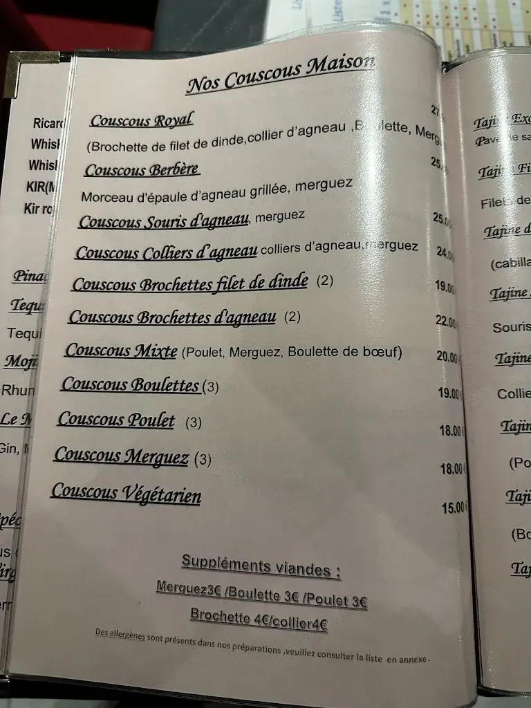 Menu_Le Berbère_Saint-Raphaël_image_3