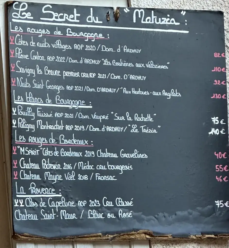Menu_la Villa Matuzia - Agay - Restaurant Saint-Raphaël_Saint-Raphaël_immagine_4