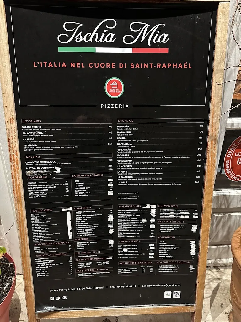 Menu_Pizzeria ISCHIA MIA_Saint-Raphaël_image_1