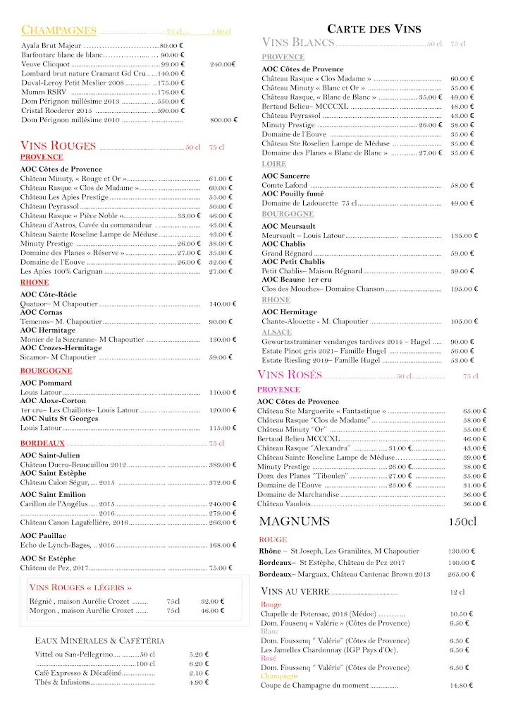 Menu_Restaurant Excelsior_Saint-Raphaël_image_1