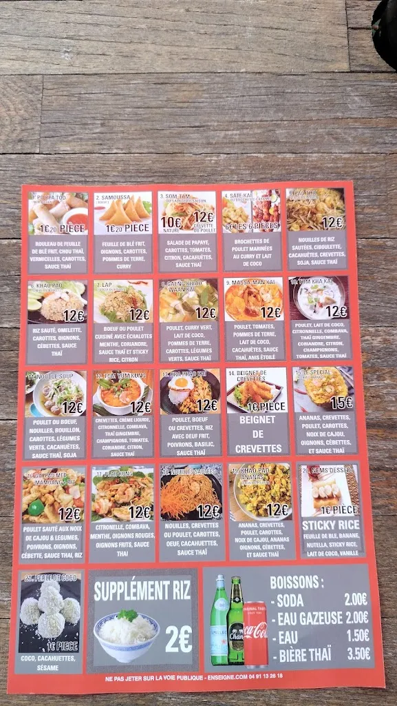 Menu_Thaï Food_Saint-Victoret_image_1