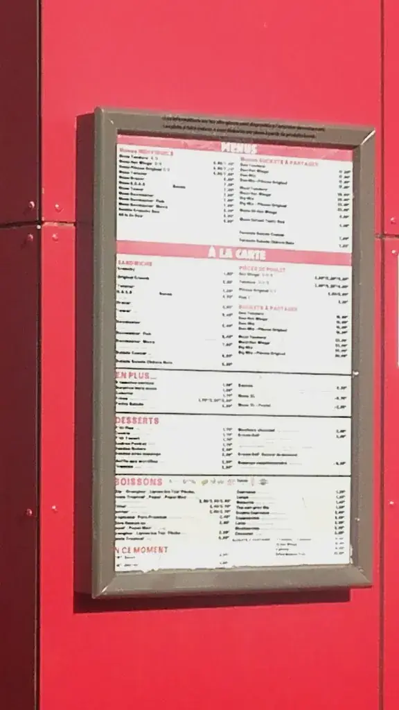 Menu_KFC SAINT VICTORET MARIGNANE_Saint-Victoret_image_2