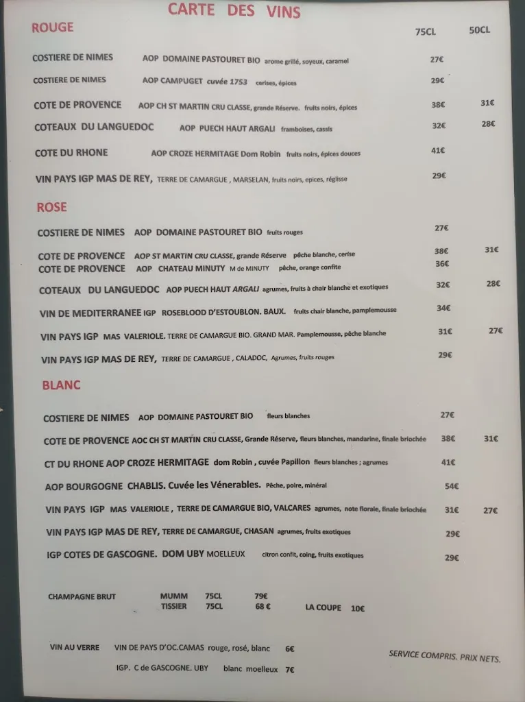 Menu_Le Jardin des Délices_Saintes-Maries-de-la-Mer_image_1