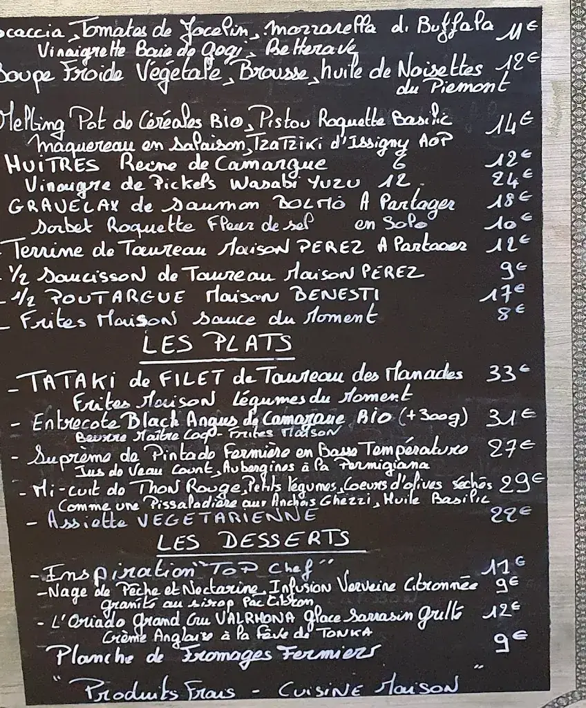 Menu_Restaurant Chante Clair_Saintes-Maries-de-la-Mer_imagen_4