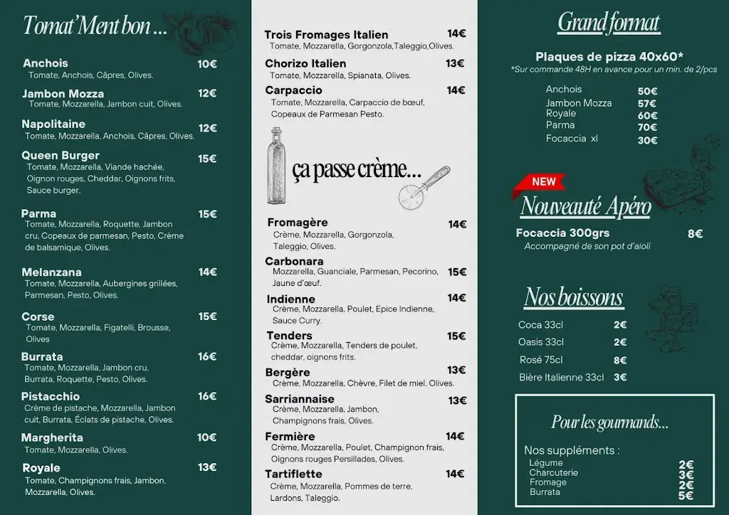 Menu_Pizza Venaisssia sarrians_Sarrians_image_1