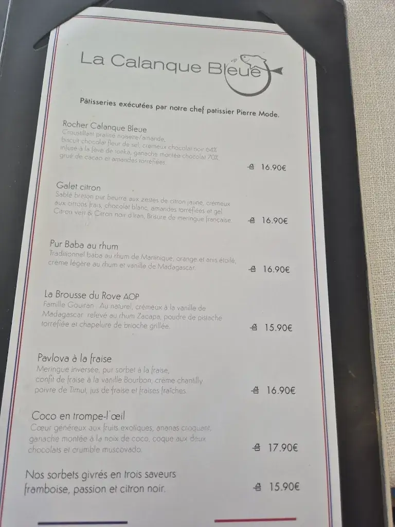 Menu_La Calanque Bleue_Sausset-les-Pins_image_4