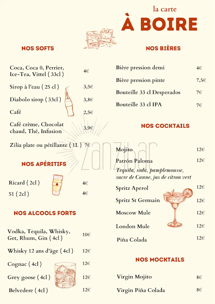 Menu_La paillote Zanzibar_Sausset-les-Pins_image_1