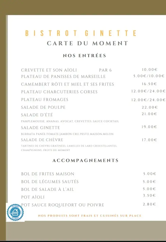 Menu_BISTROT GINETTE Sausset_Sausset-les-Pins_image_4