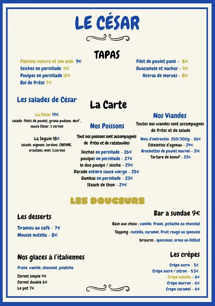 Menu_Paillote César_Sausset-les-Pins_image_2