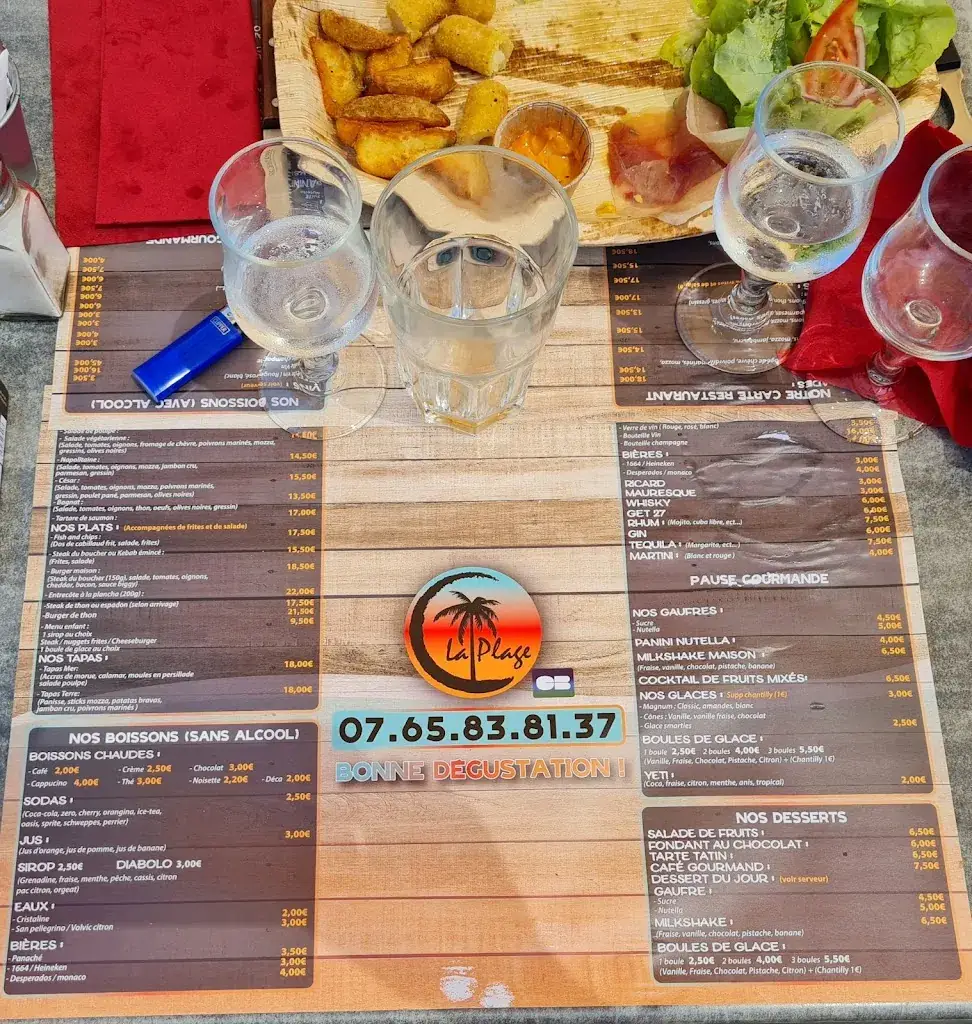 Menu_La Plage_Sausset-les-Pins_image_1