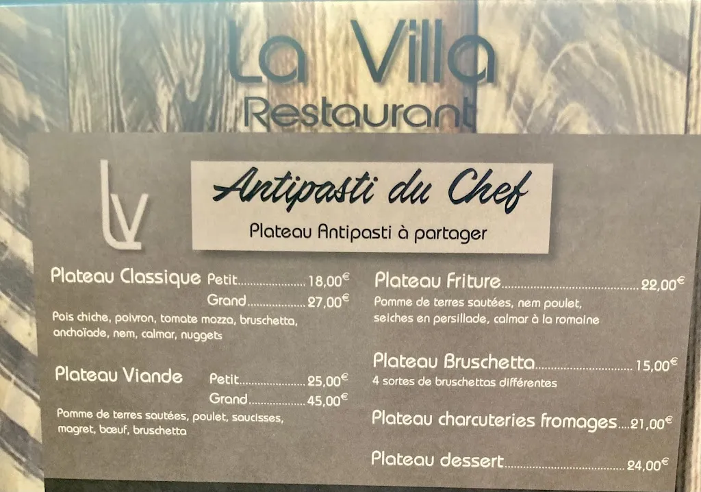 Menu_La Villa - Restaurant Sausset-les-Pins_Sausset-les-Pins_image_1