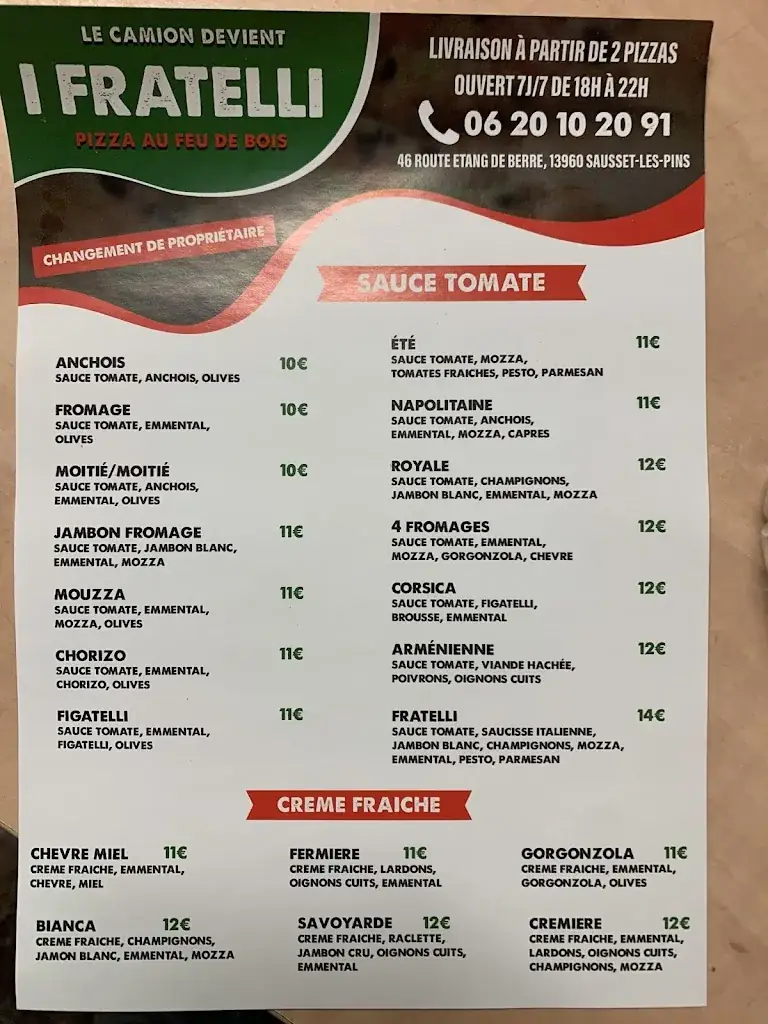 Menu_Le camion I Fratelli_Sausset-les-Pins_image_1