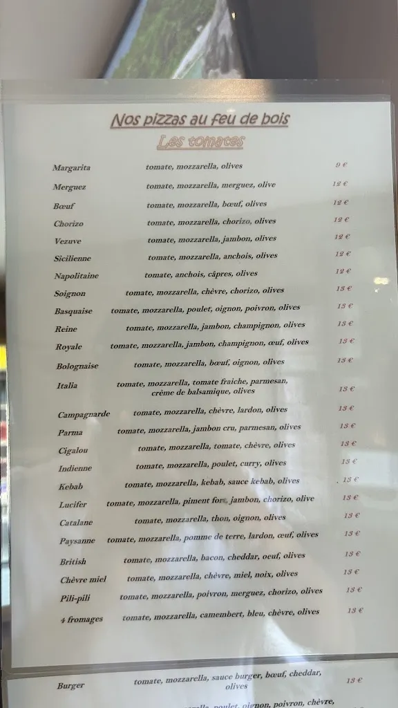 Menu_Pizzeria Snack Le four provencal_Sault_image_1