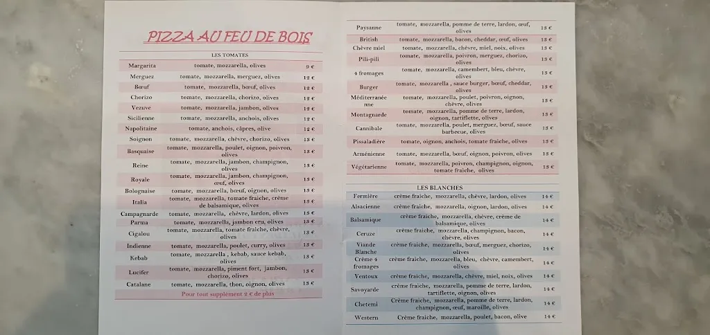 Menu_Pizzeria Snack Le four provencal_Sault_image_2