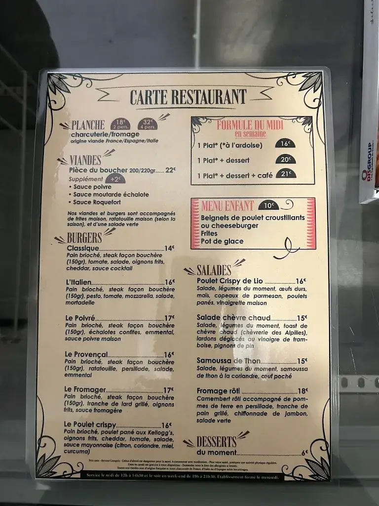 Menu_Pub Brasserie Chez Lio_Sénas_immagine_2