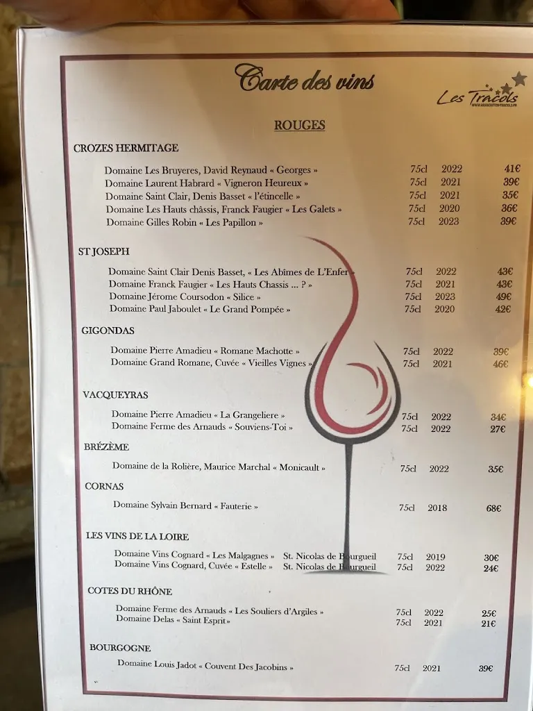 Menu_Auberge des Tracols_Saint-Laurent-en-Royans_image_1